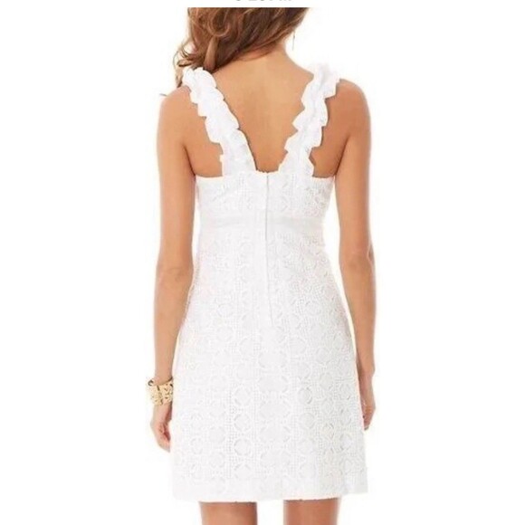 Lilly Pulitzer Phoebe Dress Resort White Lace Size 0 - Picture 3 of 13